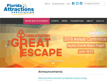 Tablet Screenshot of floridaattractions.org